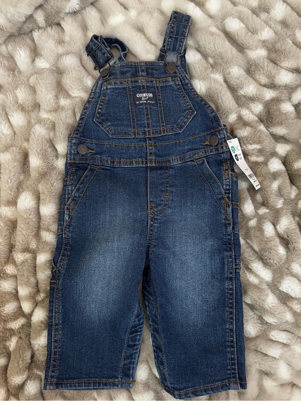OshKosh B'gosh Dark Blue Denim Overalls for Kids